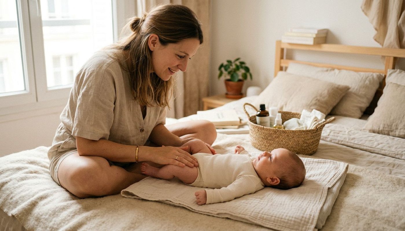 Le meilleur moment pour débuter les massages avec votre bébé